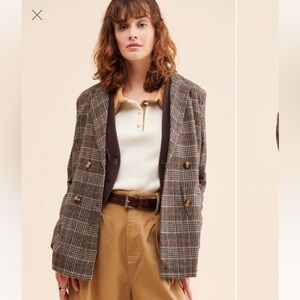 Greylin Brown Plaid Blazer